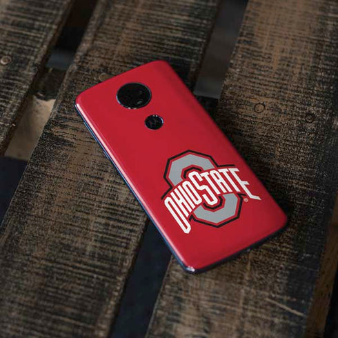Ohio State University Buckeyes Red Logo Moto E5 Plus Skin