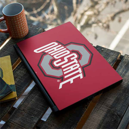 Ohio State University Buckeyes Red Logo MSI GS65 Stealth Laptop Skin
