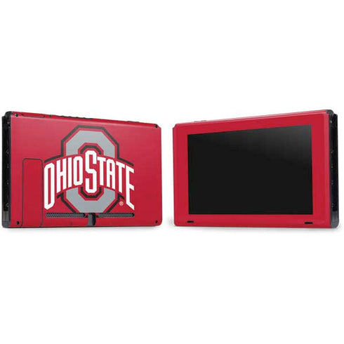 Ohio State University Buckeyes Red Logo Nintendo Switch Bundle Skin