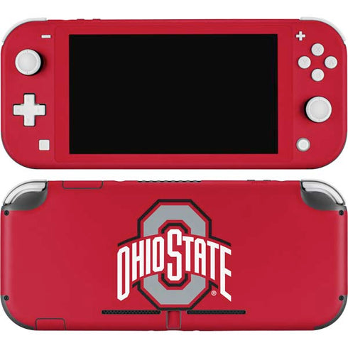 Ohio State University Buckeyes Red Logo Nintendo Switch Lite Skin