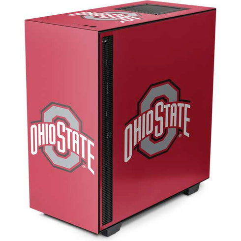 Ohio State University Buckeyes Red Logo NZXT H510 Compact ATX Mid-Tower Case Skin