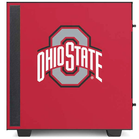 Ohio State University Buckeyes Red Logo NZXT H510 Compact ATX Mid-Tower Case Skin