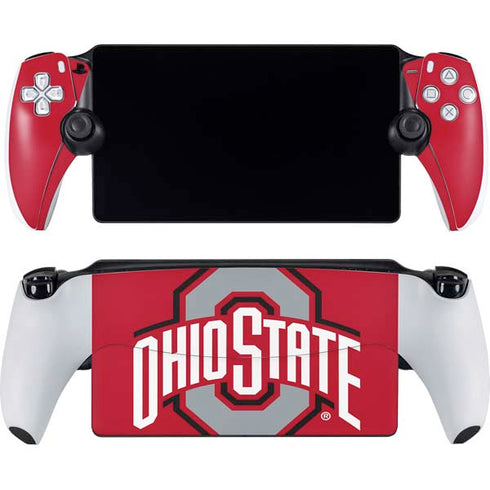 Ohio State University Buckeyes Red Logo PlayStation Portal Remote Player Skin