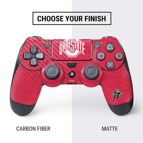 Ohio State University Buckeyes Red Logo PS4 Controller Skin