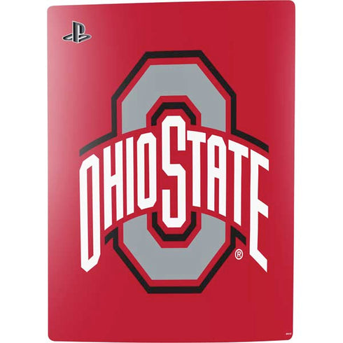 Ohio State University Buckeyes Red Logo PS5 Console Skin