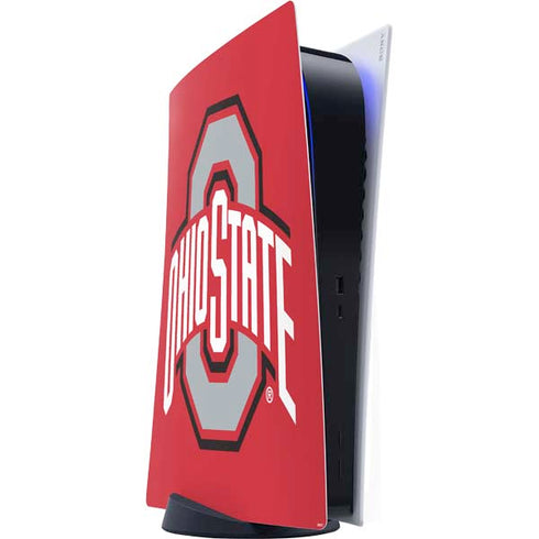 Ohio State University Buckeyes Red Logo PS5 Digital Edition Console Skin