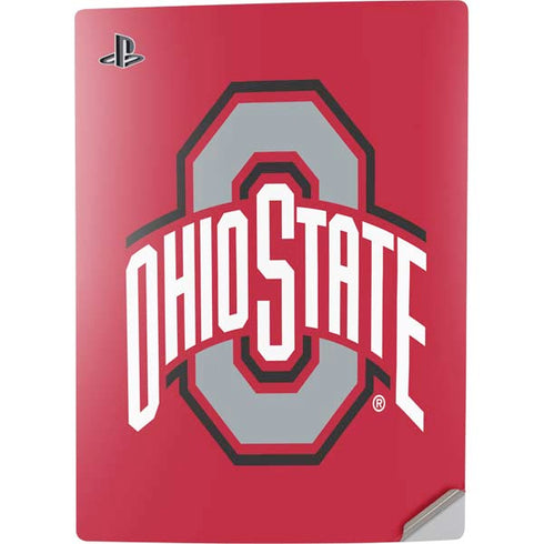 Ohio State University Buckeyes Red Logo PS5 Digital Edition Console Skin