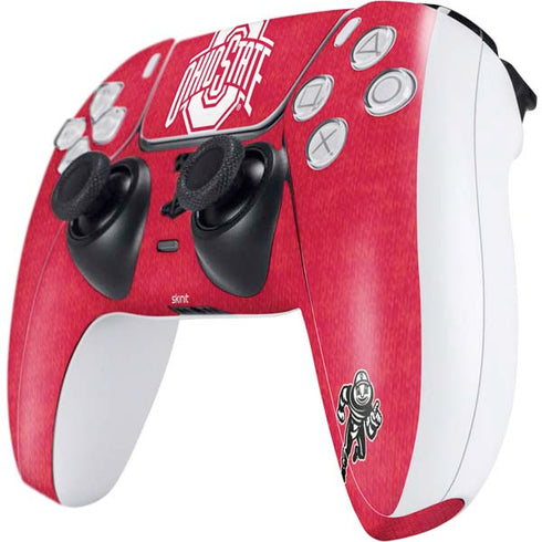 Ohio State University Buckeyes Red Logo PS5 Controller Skin