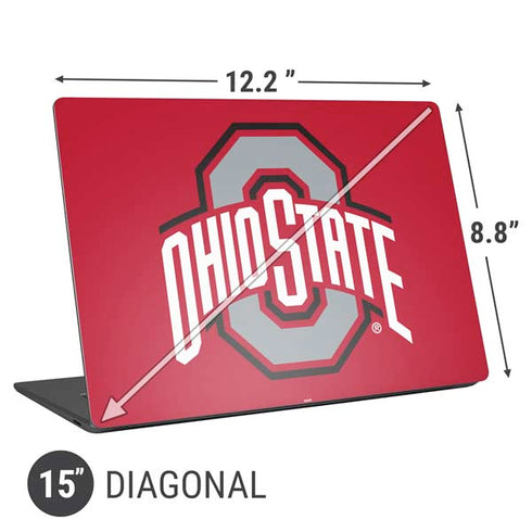 Ohio State University Buckeyes Red Logo Universal Laptop 15in (12.2 x 8.8in) Skin