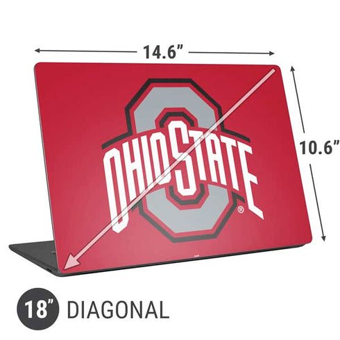 Ohio State University Buckeyes Red Logo Universal Laptop 18in (14.6 x 10.6in) Skin