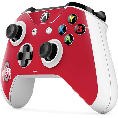 Ohio State University Buckeyes Red Logo Xbox One S All-Digital Edition Bundle Skin