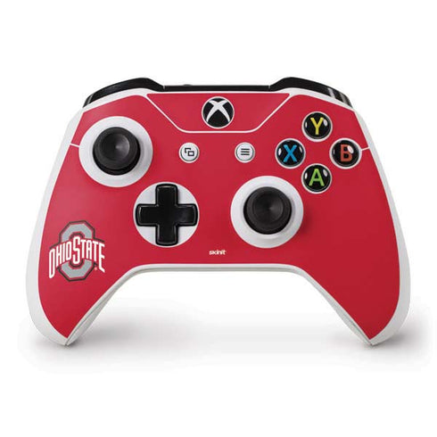 Ohio State University Buckeyes Red Logo Xbox One S Controller Skin
