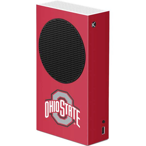Ohio State University Buckeyes Red Logo Xbox Series S Console Skin