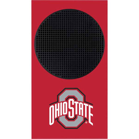Ohio State University Buckeyes Red Logo Xbox Series S Console Skin
