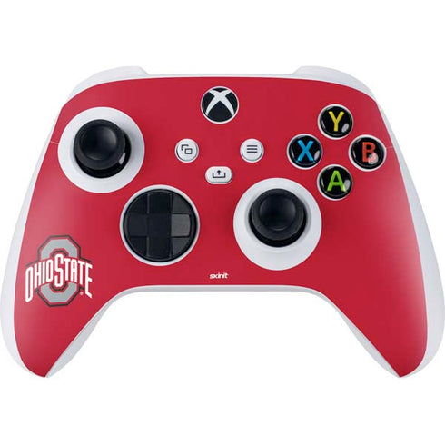 Ohio State University Buckeyes Red Logo Xbox Series S Controller Skin