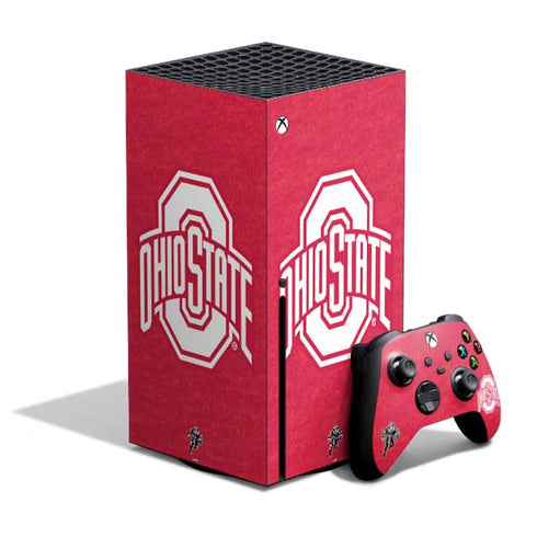 Ohio State University Buckeyes Red Logo Xbox Series X Bundle Skin