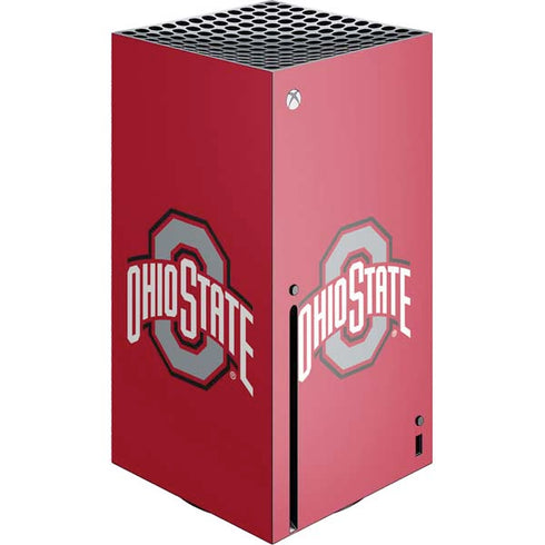 Ohio State University Buckeyes Red Logo Xbox Series X Console Skin