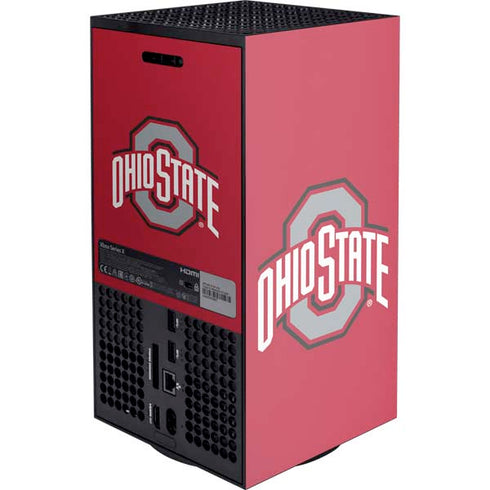 Ohio State University Buckeyes Red Logo Xbox Series X Console Skin