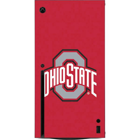 Ohio State University Buckeyes Red Logo Xbox Series X Console Skin