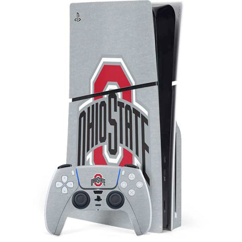 Ohio State University OSU Logo PS5 Slim Disk Bundle Skin