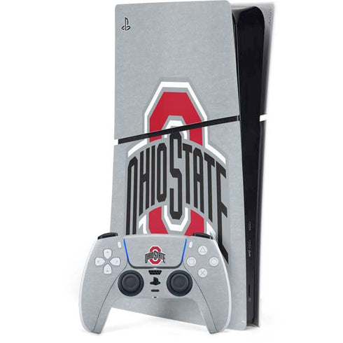 Ohio State University OSU Logo PS5 Slim Digital Edition Bundle Skin