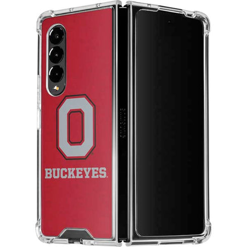 Ohio State University OSU O Galaxy Z Fold4 5G Clear Case
