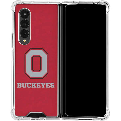 Ohio State University OSU O Galaxy Z Fold4 5G Clear Case