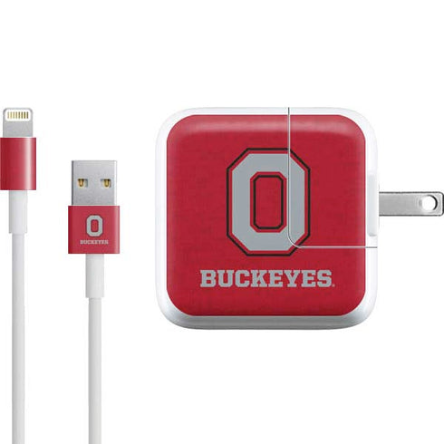 Ohio State University OSU O iPad Charger (10W USB) Skin