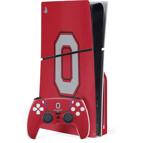 Ohio State University OSU O PS5 Slim Disk Bundle Skin