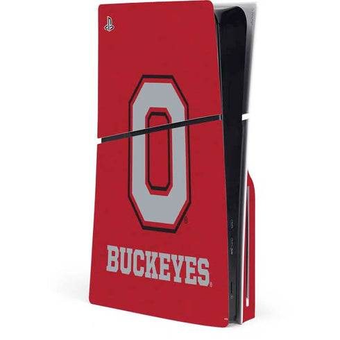 Ohio State University OSU O PS5 Slim Disk Console Skin