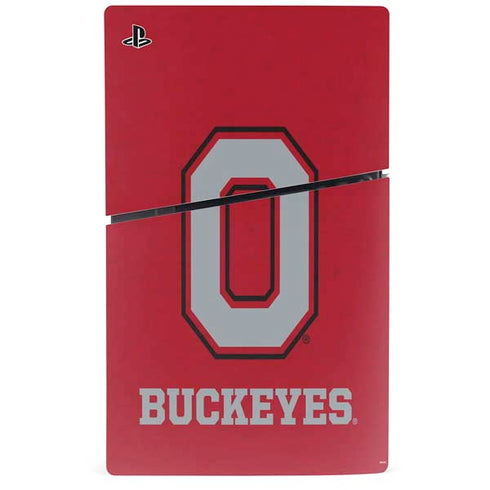Ohio State University OSU O PS5 Slim Digital Edition Bundle Skin