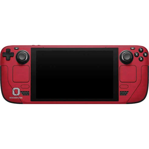 Ohio State University OSU O Steam Deck Handheld Gaming Computer Skin