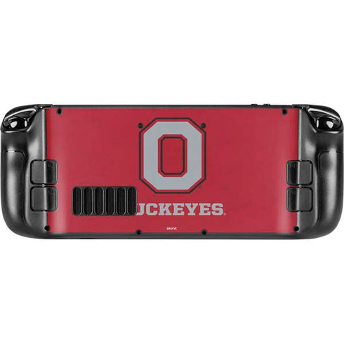 Ohio State University OSU O Steam Deck Handheld Gaming Computer Skin