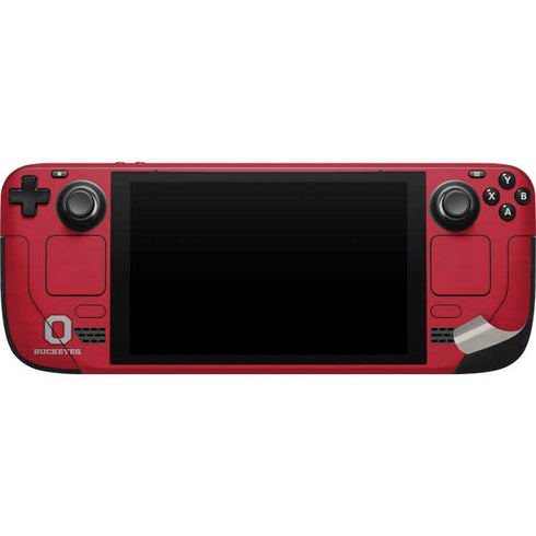 Ohio State University OSU O Steam Deck Handheld Gaming Computer Skin