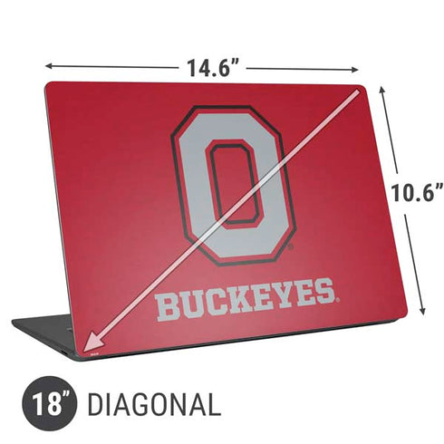 Ohio State University OSU O Universal Laptop 18in (14.6 x 10.6in) Skin