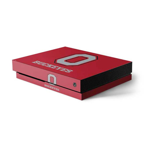 Ohio State University OSU O Xbox One X Console Skin
