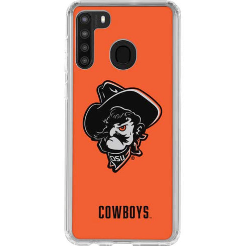 Oklahoma State University OSU Basketball Galaxy A21 Clear Case