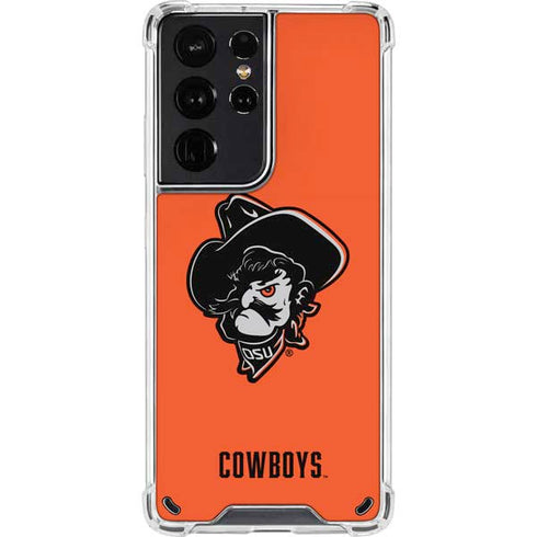 Oklahoma State University OSU Basketball Galaxy S21 Ultra 5G Clear Case