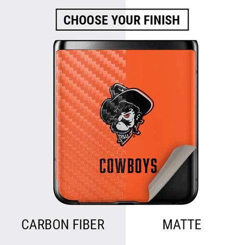Oklahoma State University OSU Basketball Galaxy Z Flip Skin