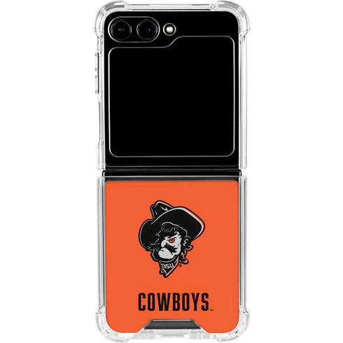 Oklahoma State University OSU Basketball Galaxy Z Flip5 5G Clear Case