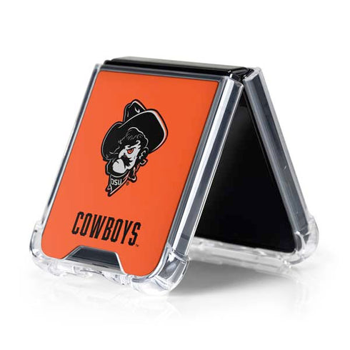 Oklahoma State University OSU Basketball Galaxy Z Flip5 5G Clear Case