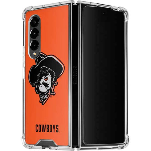 Oklahoma State University OSU Basketball Galaxy Z Fold4 5G Clear Case