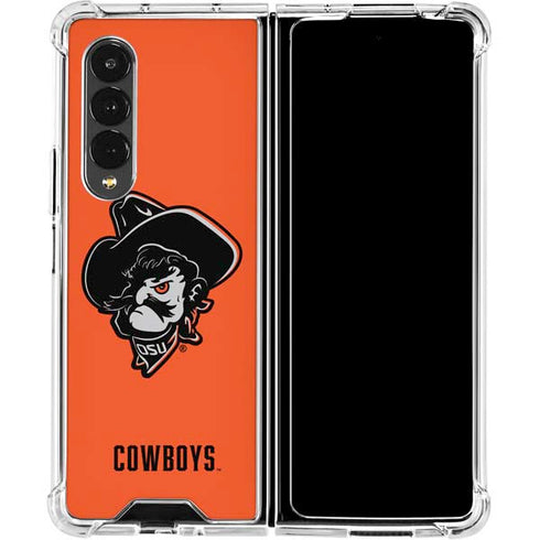 Oklahoma State University OSU Basketball Galaxy Z Fold4 5G Clear Case