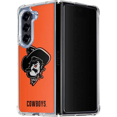 Oklahoma State University OSU Basketball Galaxy Z Fold5 5G Clear Case