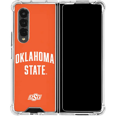 Oklahoma State University OSU Cowboys Basketball Galaxy Z Fold4 5G Clear Case