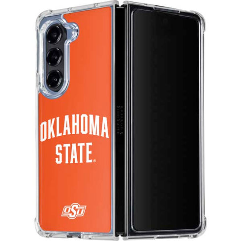 Oklahoma State University OSU Cowboys Basketball Galaxy Z Fold5 5G Clear Case