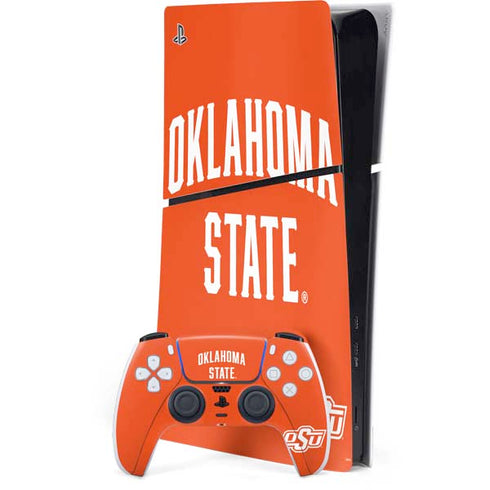 Oklahoma State University OSU Cowboys Basketball PS5 Slim Digital Edition Console Skin