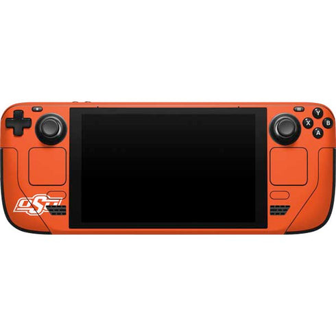 Oklahoma State University OSU Cowboys Basketball Steam Deck Handheld Gaming Computer Skin