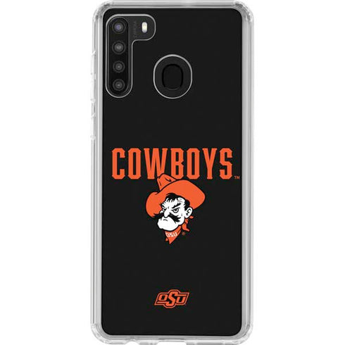 Oklahoma State University OSU Ride Em Cowboy Galaxy A21 Clear Case