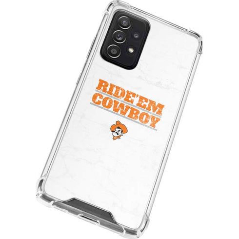 Oklahoma State University OSU Ride Em Cowboy Galaxy A72 5G Clear Case